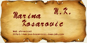 Marina Košarović vizit kartica